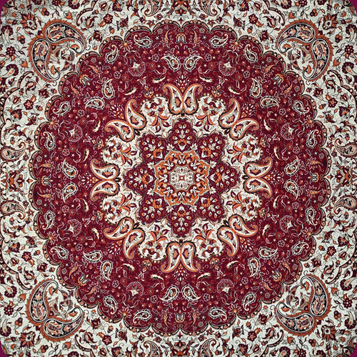 رومیزی ترمه ارکیده زرشکی