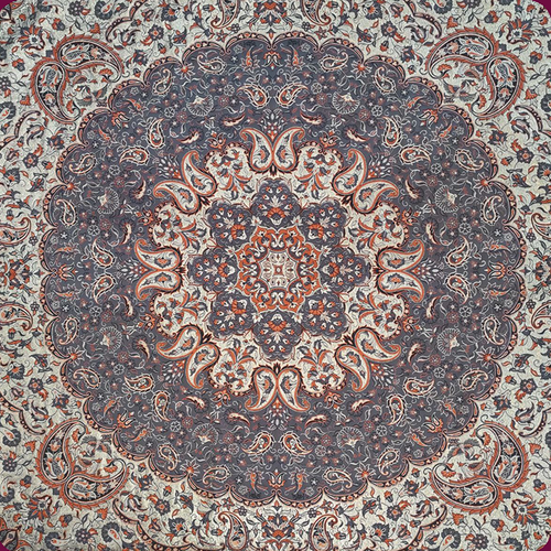 رومیزی ترمه ارکیده طوسی