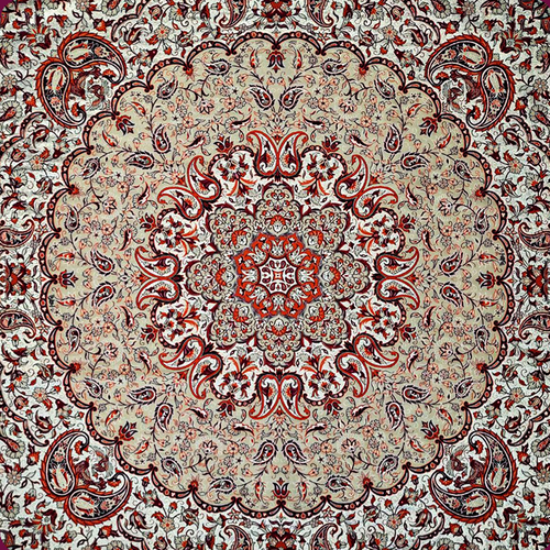 رومیزی ترمه ارکیده کرم
