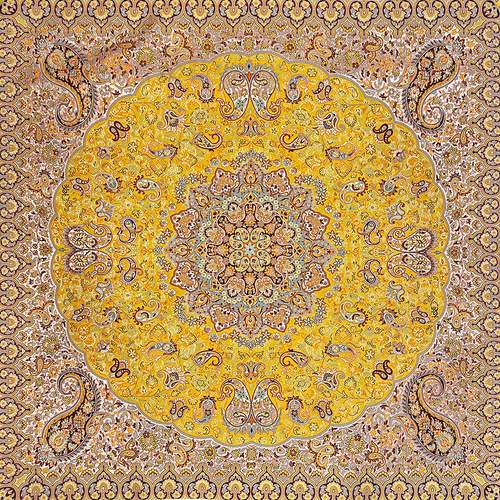 رومیزی ترمه پدیده زرد