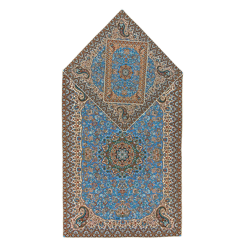 سجاده و جانماز ترمه پدیده آبی فیروزه ای