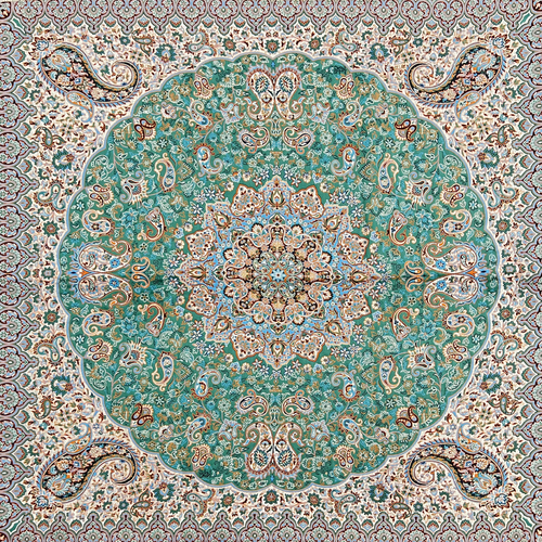 رومیزی ترمه طرح پدیده سبز