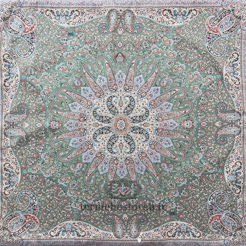 رومیزی ترمه طرح میترا سبز