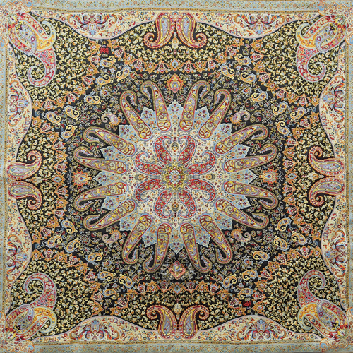 رومیزی ترمه طرح میترا مشکی