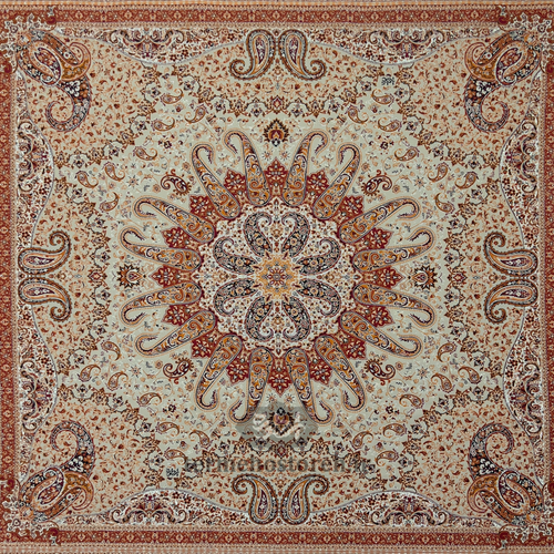 رومیزی ترمه طرح میترا کرم
