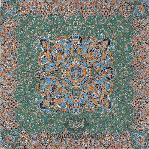 رومیزی ترمه طرح گیتی سبز
